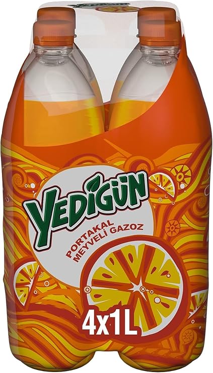 Yedigün Orange Fruit Soda Pet 4x1 L