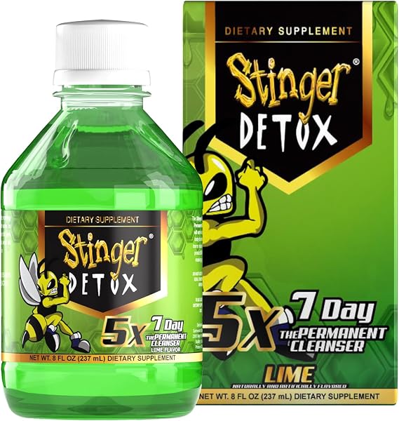 Stinger Detox 5X 7-Day Extra Strength Permanent Drink Lime Flavor 8 FL OZ