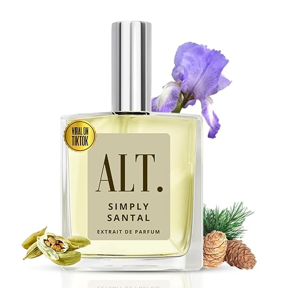 ALT. FRAGRANCES Simply Santal - Inspired by Sant. 33 Perfume, Unisex Perfume, Extrait de Parfum, Long Lasting Fragrance, Sandalwood Leather Scent, 100ml
