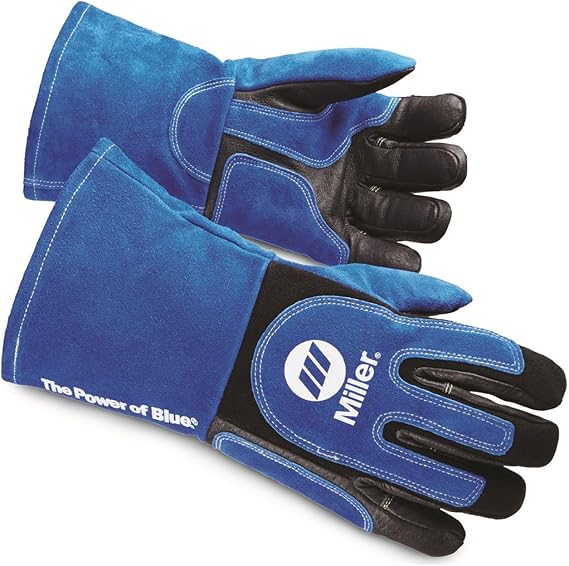 Welding Gloves, 3D, Wing, 13In, Blueblack, PR