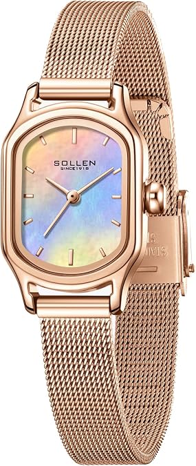 Dainty Rose Gold Watch for Women - Japanese Quartz Movement - 3ATM Water Resistant - Stainless Steel Case, Small Wrist-Fit - Includes Adjustment Tool & Luxury Gift Box