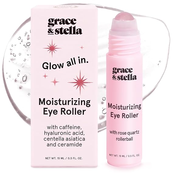 grace & stella Under Eye Brightener with Rose Quartz Rollerball