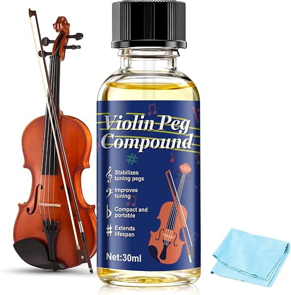 JAOJAO Violin Peg Compound, Violin Peg Paste, 30ml | Stop Slipping and Squeaking Stabilize the Tuning Pegs, Portable, Extend Life of Tuning Pegs for Violin, Viola, Cello and Bass