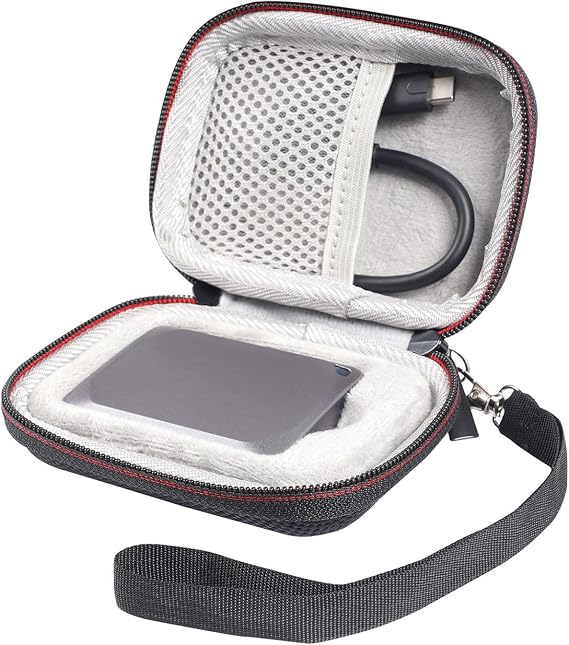 SSD Case, Carrying Case for X10/ X9 8TB/ 6TB/ 4TB Portable SSD, 2TB/ 1TB External Drive Hard Storage Holder Bag with Mesh Pocket Fits for Cable