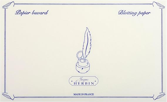 Herbin Herbin hb25500 Absorbing Paper for Ink, 10 Sheets, When Using Fountain Pen, Glass Pen, Dip Pen, White