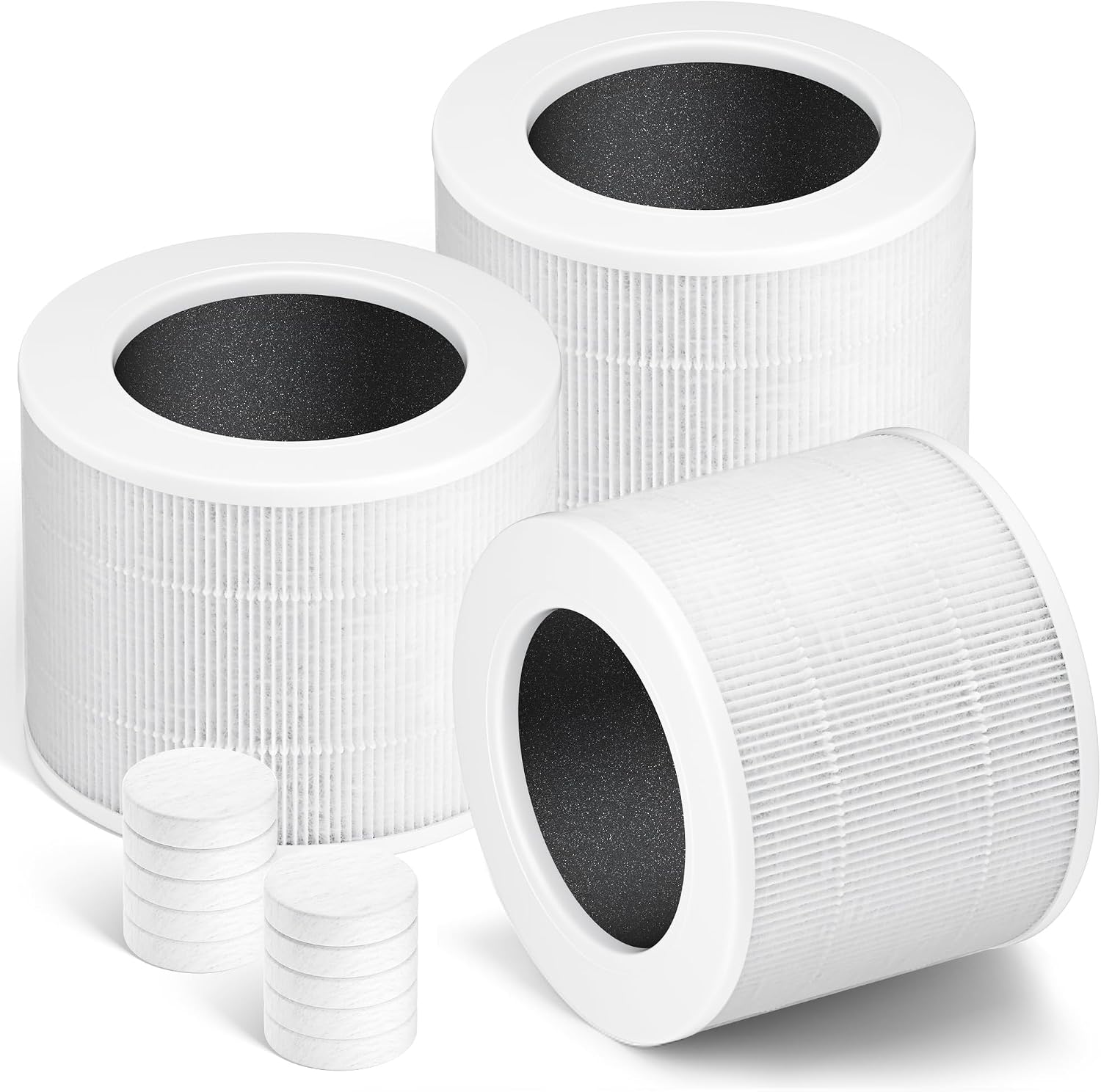 LEVOIT Air Core mini-rfモデル用のCore Miniフィルター交換用 3-in-1 Pre H13 True HEPA 活性炭ろ過システム 3個パック