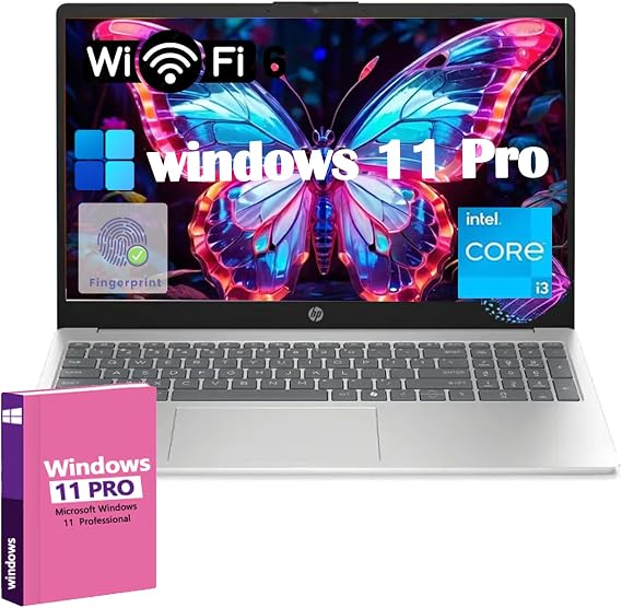 HP 17.3" Laptop for Business and Students 2025 HD+ Anti-Glare Display Intel (8-Core) i3 - N305 Fast Charge Win 11 Pro Wi-Fi 6 Copilot AI Numeric Keypad 32GB RAM 1TB SSD