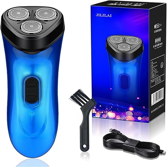 Electric Razor for Men,2025 New Upgrade Waterproof Cordless Rechargeable Wet Dry Shavers for Men,Portable Face Shaver with Cleaning Brush,Electric Razor for Husbands Boyfriend Fathers