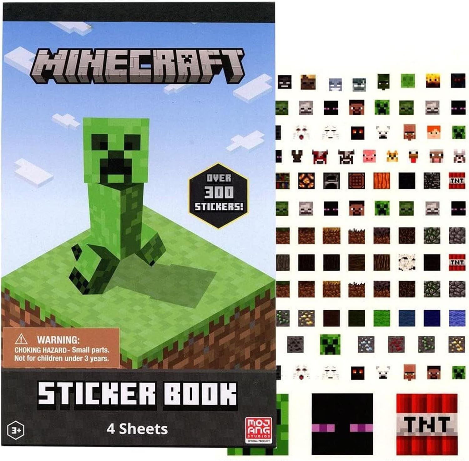 Innovative Designs Minecraft 4 Sheet Sticker Pad, Over 200 Stickers