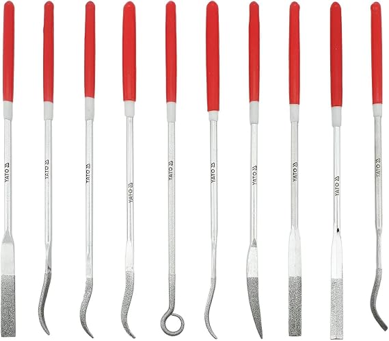 YATO YT-6145 Diamond Needle File Set 10-Pack 3 x 140 x 25 mm