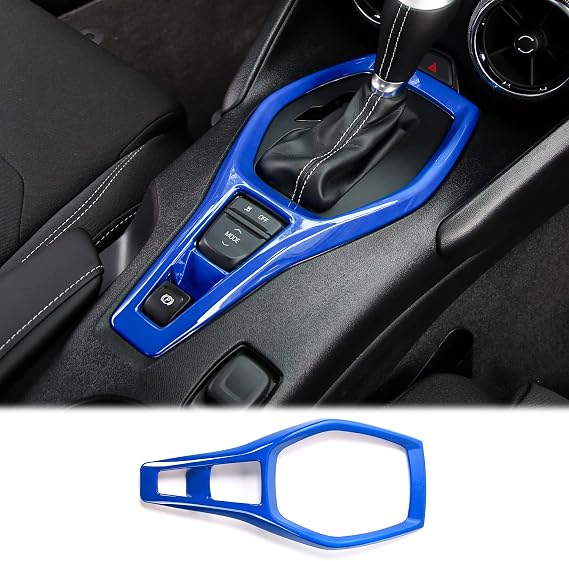 CheroCar Gears Shift Panel Trim Cover Dash Board Decor Sticker for Chevrolet Camaro 2016-2026, Interior Decoration Accessories (Blue)