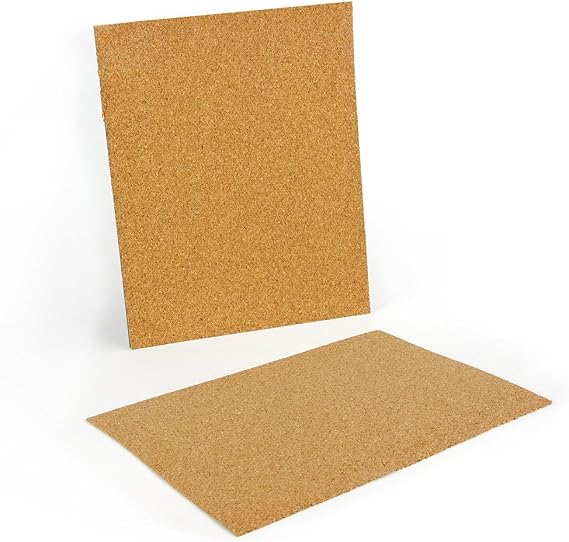 Hygloss Products Cork Sheets - 2 Mil Thick Cork Sheets - 8.5 x 11 Inches, 2 Sheets