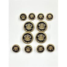 Blazer Ve Trençkot Ceket Düğmesi Takımı 4+8 set/Arma Model gold siyah