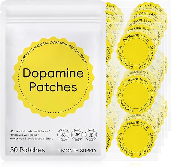 Dopamine Patches, Dopamine Patche Support Mood Boost for Daily Mental Wellness, Mood Patches for Women and Men, Vegan, Cruelty-Free (1PCS)