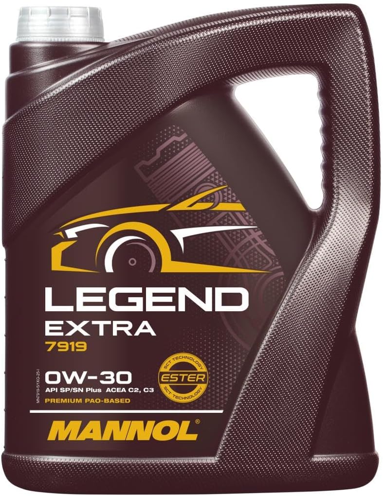 Mannol 5 Litre Legend Extra 0W-30 Engine Oil 7919 API SP ACEA C2 Universal Bi-Synthetic PAO And Ester Technology