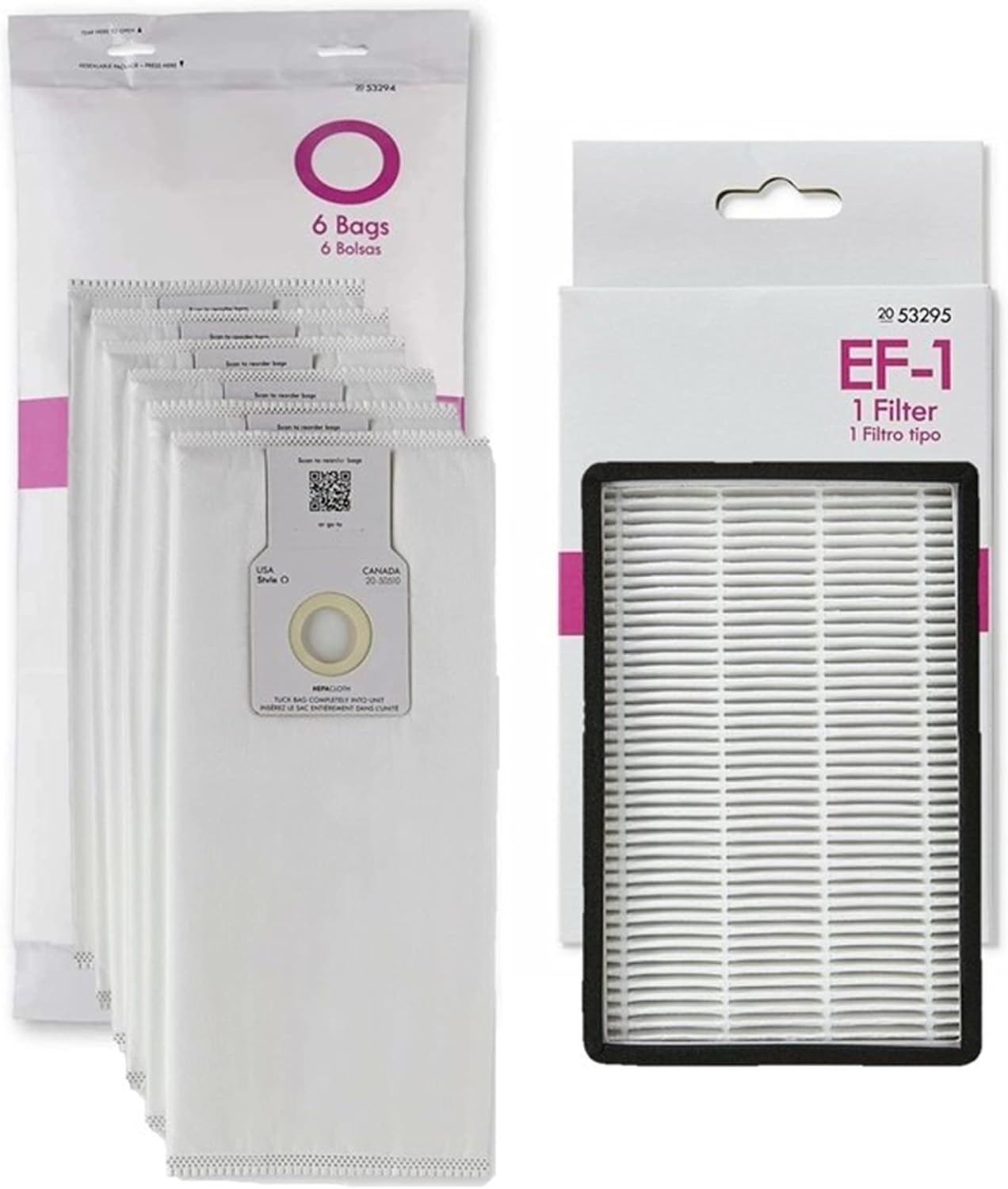 Ultra Care 61 PK OEM 交換品 Kenmore OU HEPA バッグ 53294  1 Sears Kenmore EF-1 フィルター 86889