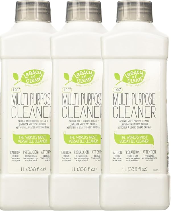 LOC Multi Purpose Cleaner for All Washable Items/Surfaces/Hands,1 Litre(Replace 20x16.9 Oz Spray Bottle),Biodegradable,Concentrated,Kosher Certified,3 Bottles Shipping Separately,SALE w/o RETURN