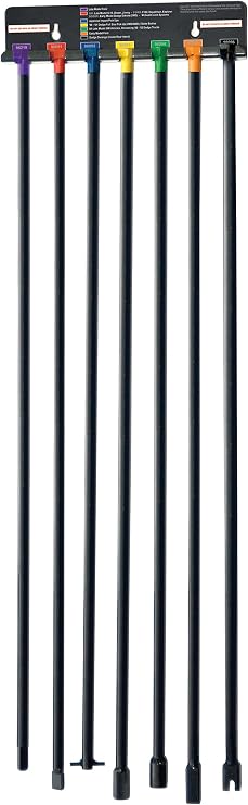 Steelman 7-Piece Spare Tire Retrieval Tool Kit, Lower and Raise Cradle-Suspended Tires, Flat, Pin, Hex, 12-mm Square, Slotted, 38-inch Square Heads