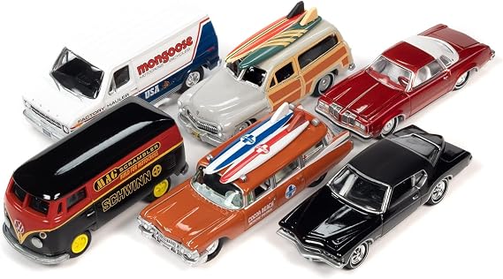 Johnny Lightning 2-Packs 2023 Set B of 6 Pieces Release 2 1/64 Diecast Model Cars by Johnny Lightning JLPK022B