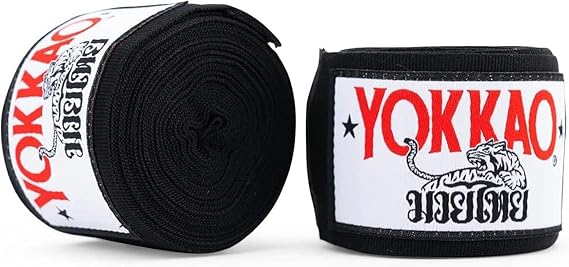 YOKKAO Elasticized-Fabric Hand Wraps | Essential Hand Protection | Comfortable | Durable & Reliable | Easy to Use Elastic Cotton
