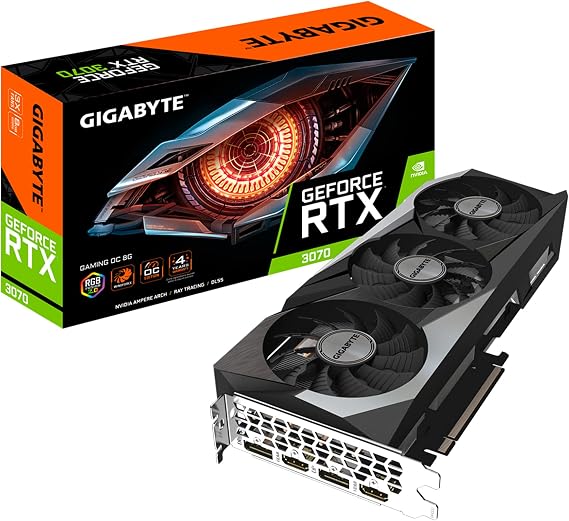 GIGABYTE GeForce RTX 3070 Gaming Overclocking OC 8G REV2.0 Graphics Card, 3x WINDFORCE Fans, LHR, 8GB 256-bit GDDR6, GV-N3070GAMING OC-8GD REV2.0 Video Card
