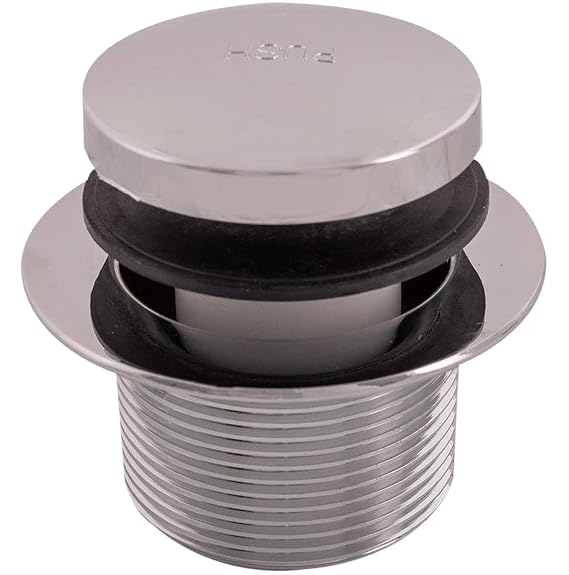 Eastman Tip-Toe Bath Drain Assembly Kit with Flange and Drain Washer, 1-1/2 Inch x 11.5 Inch Coarse Thread, Chrome Plated, 35235
