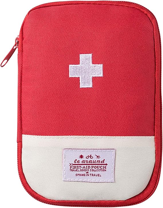 Travel Medicine Bag, Portable Mini First Aid Kit, Empty First Aid kit, Medical Kits Empty Bag, Travel Mini First Aid Pouch, Medicine Storage Bag for Camping & Home First Aid Kits