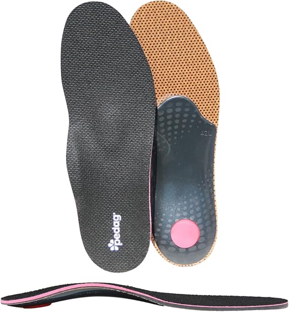 Pedag Plantar Fasciitis | German Made | Arch Support Orthotic Insoles Inserts for Men and Women | Heat Moldable Shoe Inserts | Medium and High Arch | Foot Pain Relief | Anti Odor | Women US 9/ EU 39