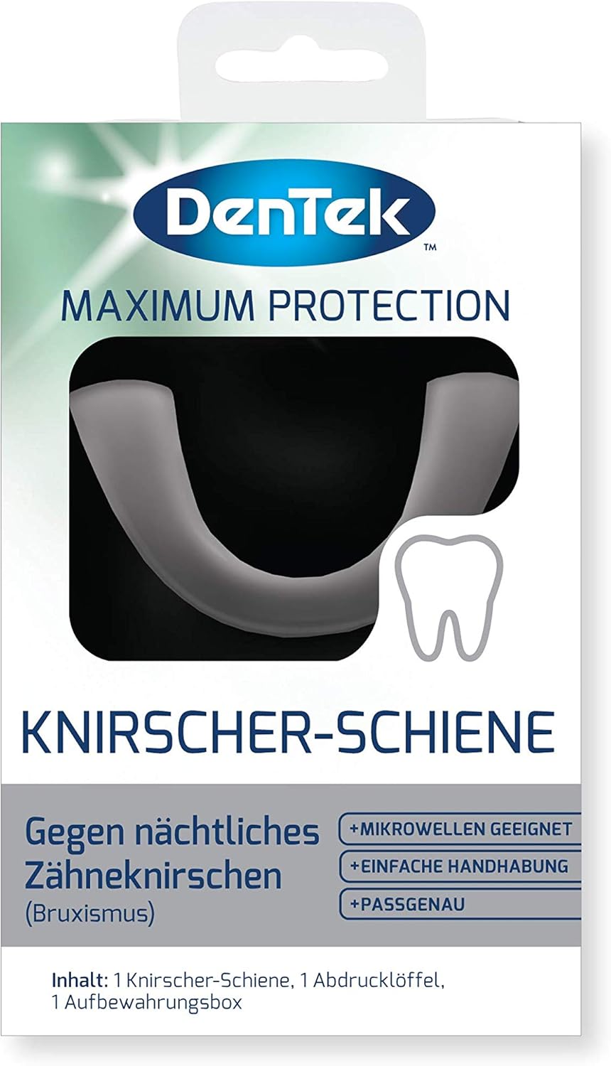 DenTek Grinding Splint Against Night Bruxism - Mouth Guard for Teeth Grinding - Bite Splint for the Upper Jaw - Tooth Splint BPA &amp; Latex Free - with Storage Box