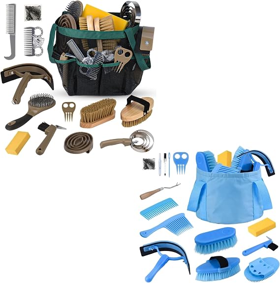 Horse Grooming Kit 13 Piece, Horse Brushes for Grooming Supplies Set