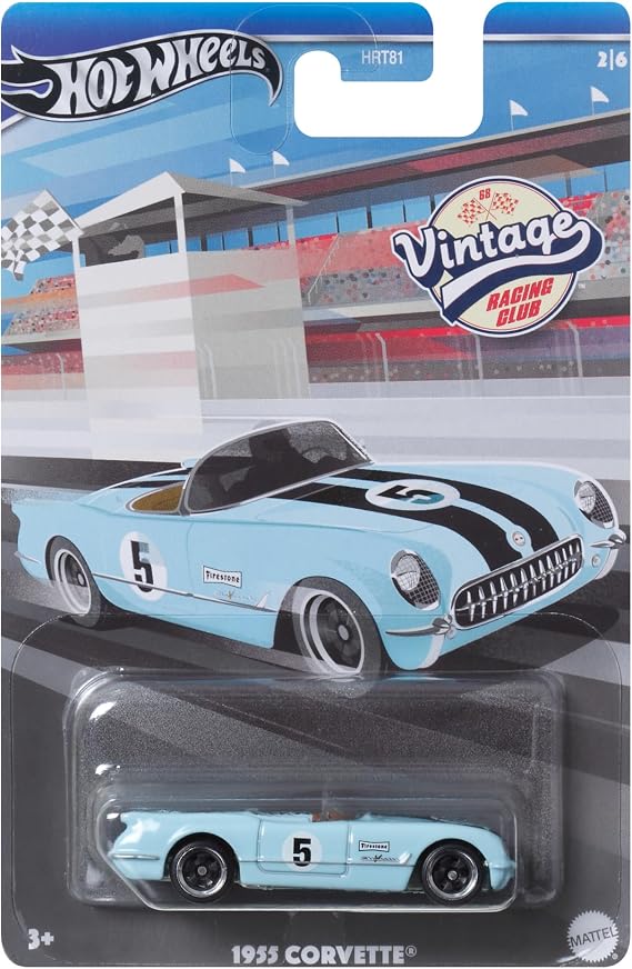 Hot Wheels 1955 Corvette (Blue) Vintage Racing Club, 2/6