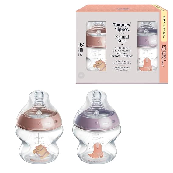 Tommee Tippee Natural Start Newborn Baby Bottles, 0m+, 5oz