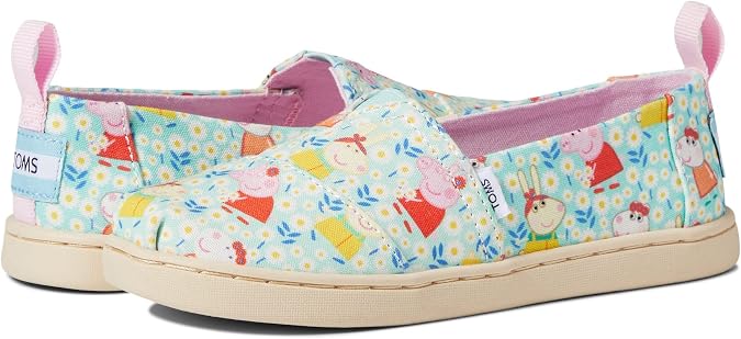 TOMS Kids Girls Peppa X Alpargata Slip On Flats Casual - Blue