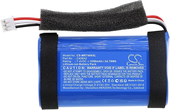 Cameron Sino Battery for Marshall 1001908, 1005696, Emberton PN:Marshall C406A2 6700mAh / 24.79Wh