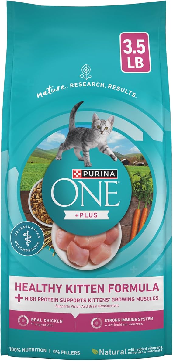 Purina ONE High Protein Natural Kitten Dry Cat Food, 3.5 lb Bag