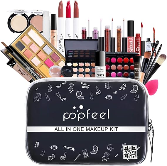 Full Beauty Cosmetics Set, Makeup Kit, 27 Piece Set, Full Beauty Makeup, Cosmetics Set, For Women, Makeup Set, Lipstick, Makeup Palette, Platter's Eye Shadow, Long Lasting, Full Beauty Makeup Set,