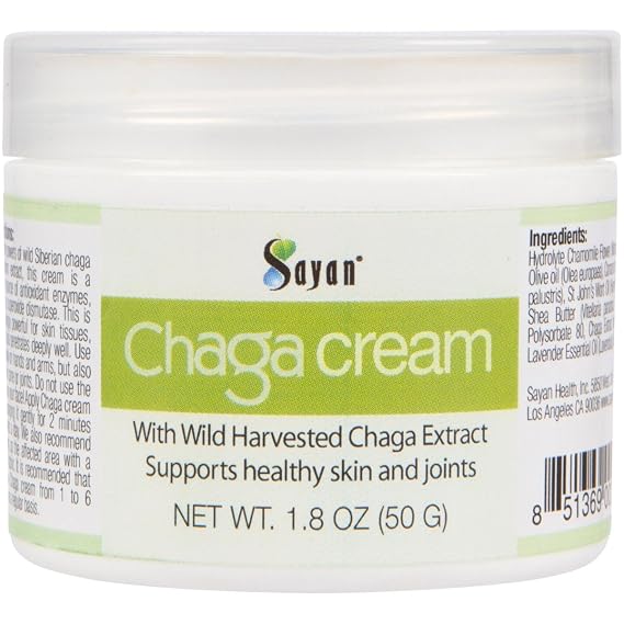 Sayan Siberian Chaga Cream for Face, Vitamin E, Shea Butter, Beeswax