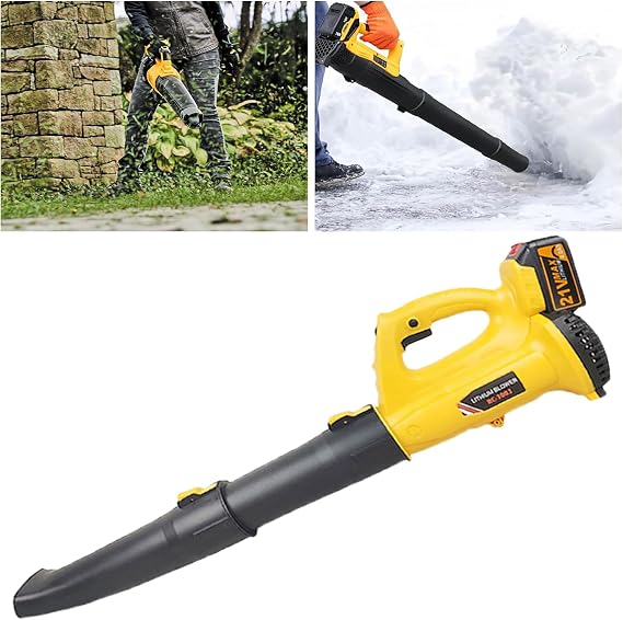 Leaf Blower - Electric Leaf Blowers with 6 Speed Modes - Turbo Mode Strong Wind Leafblower - Grass Blower - Snow Blower for Patio Cleaning, Lawn Care,Charging~2 Batteries