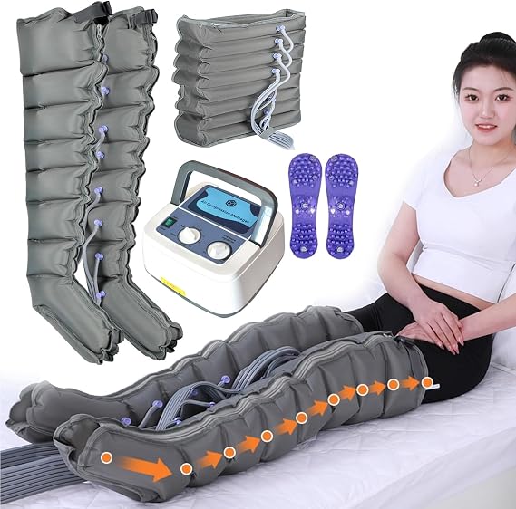 Air Compression Legs Massager Body Balancer Lymphatic Drainage Massager, Recovery Boots Machine, 4 6 8 Cavity Waist Relax Arm And Foot Massager, Promote Blood Circulation & Muscle Relief Fast Rec