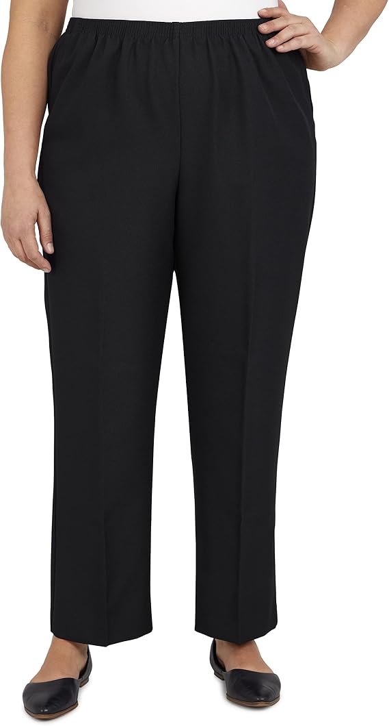 Alfred Dunner Women's Plus Size Poly Proportioned Pant
