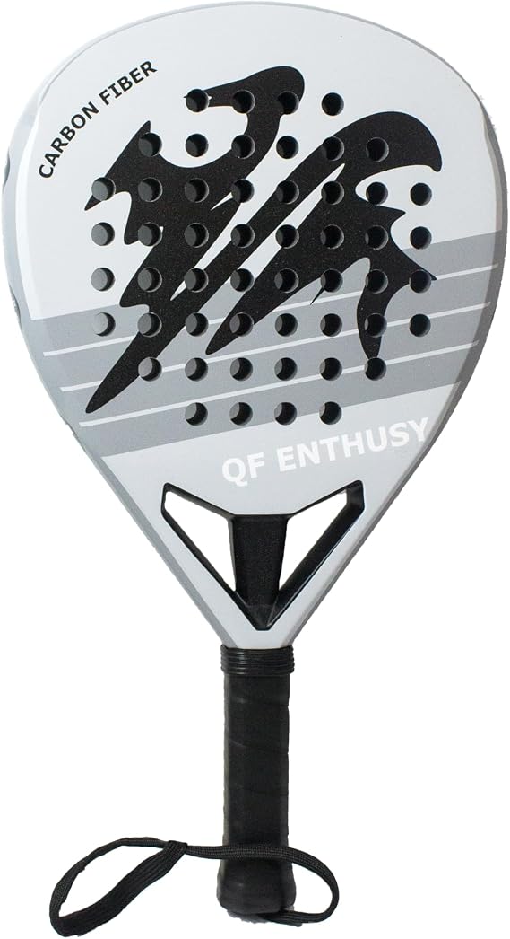 Padel Racket, Carbon Fiber Surface Padel Racquet, Lightweight, Ideal for Training/Matches