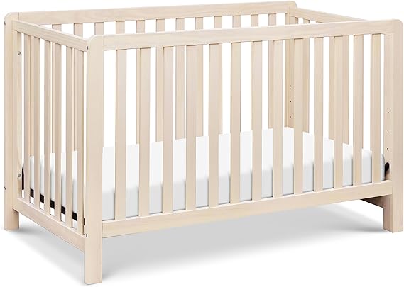 DaVinci Carter's Colby Low-Profile 4-in-1 Baby Crib, Washed Natural | GREENGUARD Gold Certified, Converts to Toddler Bed, Daybed & Full-Size Bed, 4 Adjustable Mattress Heights - Easy to Assemble