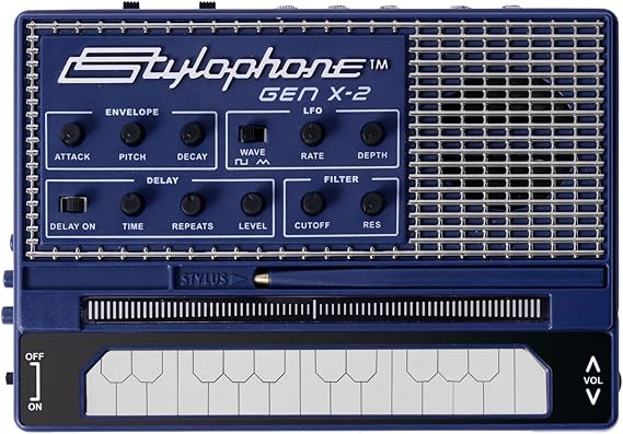 Stylophone GENX-2 Portable Analogue Synthesizer with Built-in Speaker, LFO, Filter, Analogue Delay and CV/Gate Output | Synthesizer Keyboard | Synth Musical Instrument