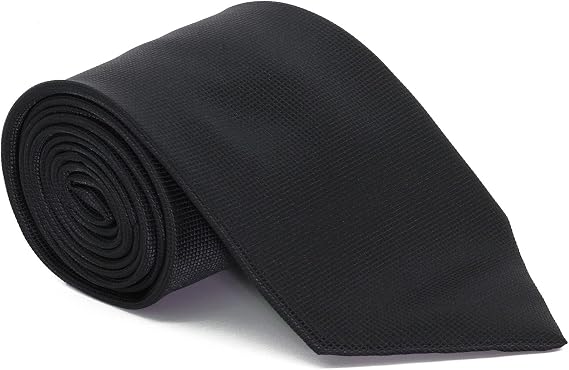 Kaiback Men's Classic Pattern Tie, Solid and Striped Ties, Woven Silk/Poly Necktie