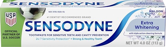 Sensodyne Extra Whitening Toothpaste for Sensitive Teeth, 4 Ounces