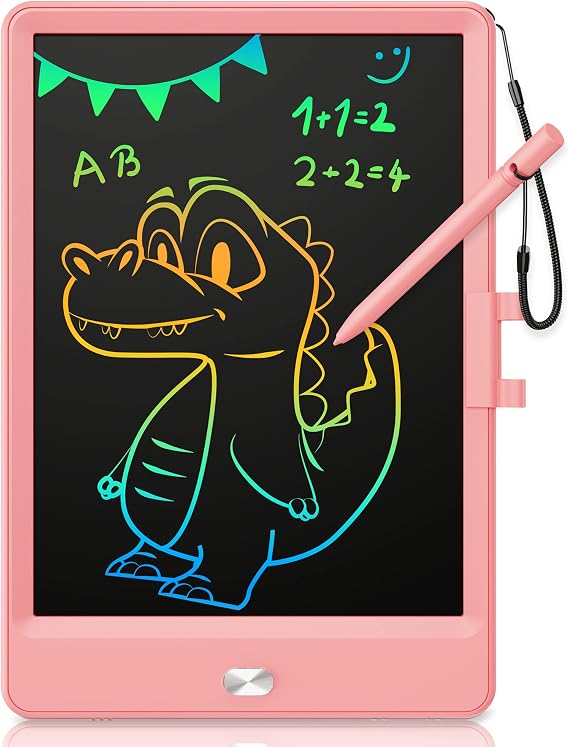 KOKODI LCD Writing Tablet, 8.5 Inch Toddler Doodle Board Drawing Tablet, Erasable Reusable Electronic Drawing Pads, Educational and Learning Toy for 3-8 Years Old Boy and Girls (Pink)