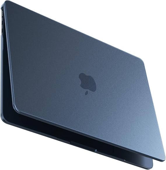 BlueSwan for MacBook Air 13 inch Case M5 M4 M3 M2 Chip， Frost Midnight | Compatible with Mac Air 13.6" 2026 2025-2023, A3449 A3240 A3113 A2681, Scratch & Fingerprint Proof Plastic Hard Shell