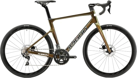 KABON Complete Carbon Road Bike, 700C Carbon Fiber Frame Road Bike with R8000 22 Speed Groupset Disc Brake Racing Bicycle 28C Tire Carbon Wheelset