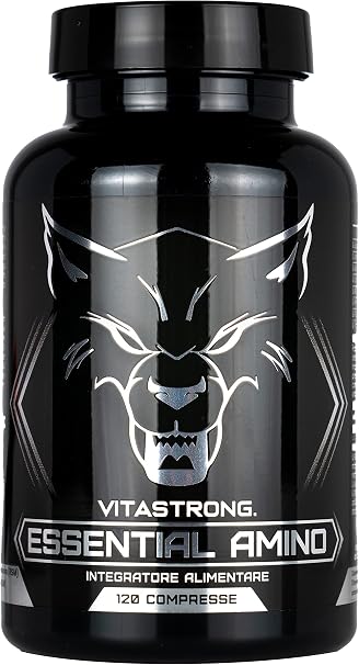 Vitastrong EAA Amino Acids with BCAA 120 Tablets for Athletes With 8 essential amino acids leucine L-lysine L-tryptophan and methionine for pre intra and post workout