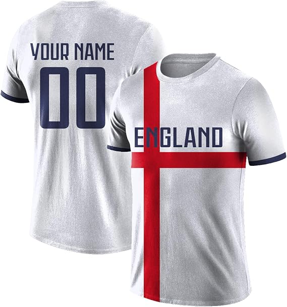Custom Soccer T-Shirt National Flag Design Personalized Shirts Add Name Number Soccer Fans Gift for Men Women Youth